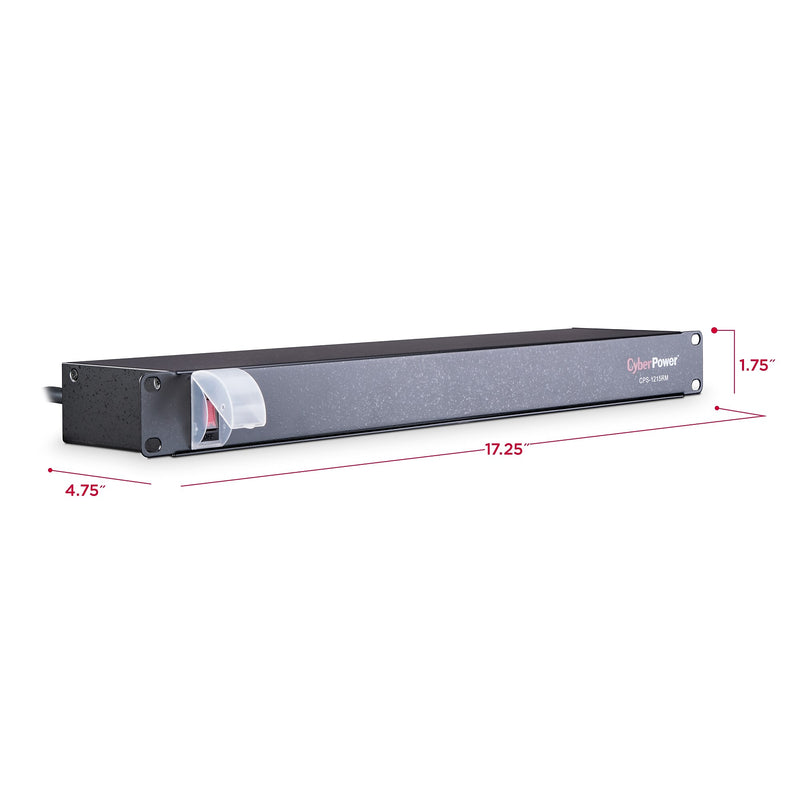 CyberPower 120 VAC Rack Power Distribution Unit, 10-Outlet, 1U Rack Mount, Black (CPS1215RM)