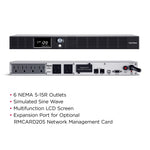 CyberPower Smart App LCD 500VA UPS, 6-Outlets, Black (OR500LCDRM1U)