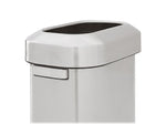 Rubbermaid Refine Stainless Steel Indoor Trash Can with Open Lid, 15 Gallon, Silver (2147581)