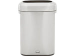 Rubbermaid Refine Stainless Steel Indoor Trash Can with Open Lid, 15 Gallon, Silver (2147581)
