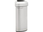 Rubbermaid Refine Stainless Steel Indoor Trash Can with Open Lid, 16 Gallon, Silver (2147550)