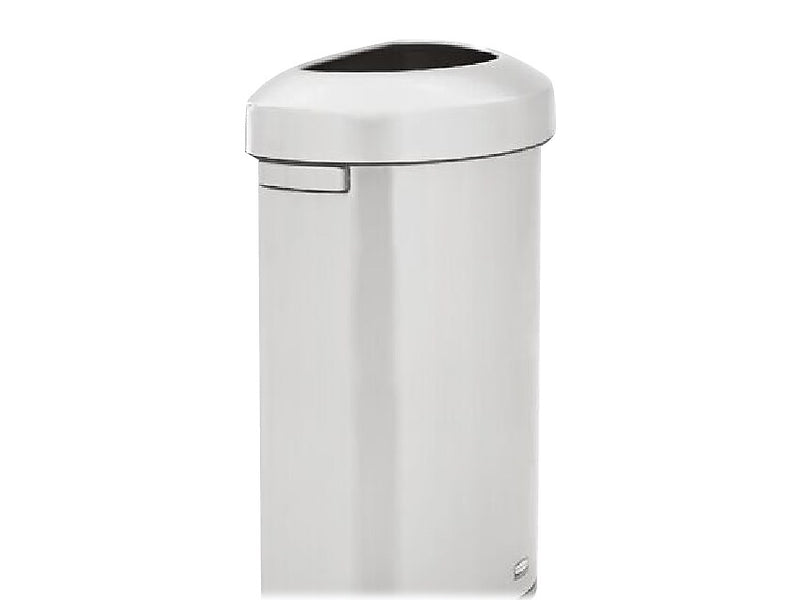 Rubbermaid Refine Stainless Steel Indoor Trash Can with Open Lid, 21 Gallon, Silver (2147582)