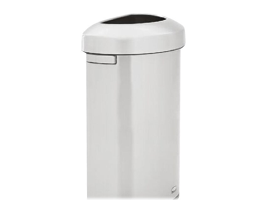 Rubbermaid Refine Stainless Steel Indoor Trash Can with Open Lid, 21 Gallon, Silver (2147582)