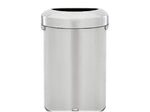 Rubbermaid Refine Stainless Steel Indoor Trash Can with Open Lid, 21 Gallon, Silver (2147582)