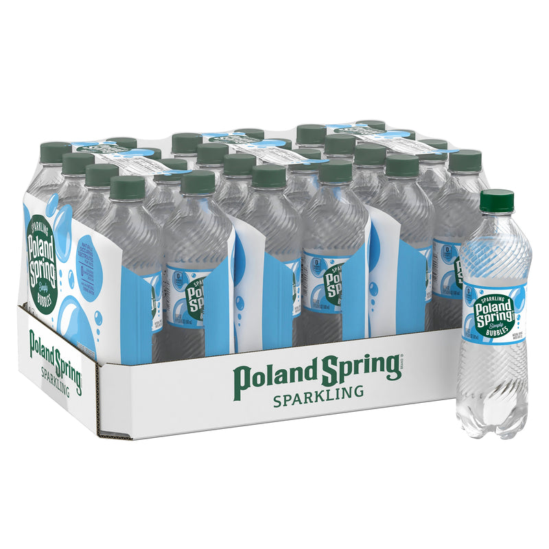 Poland Spring Simply Bubbles Sparkling Water, 16.9 oz., 24/Carton (12349574)