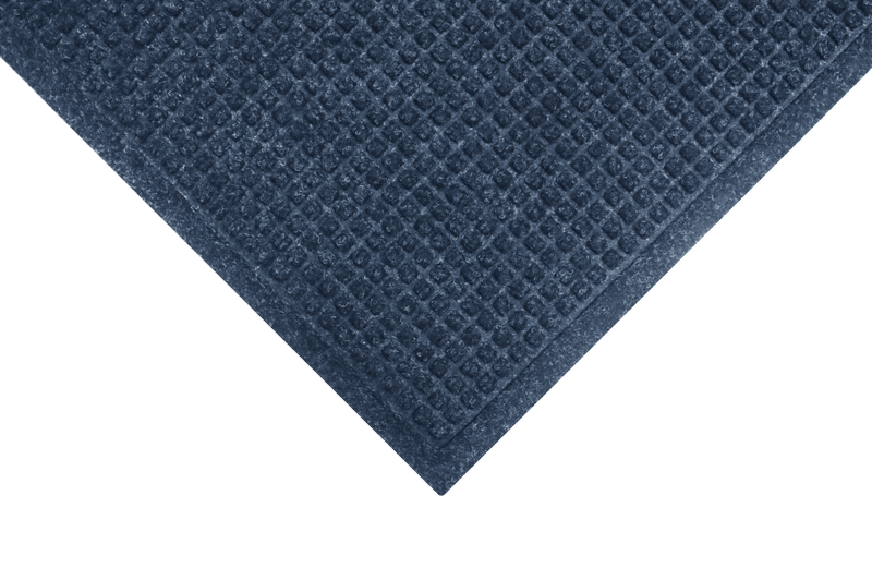 M + A Matting WaterHog Squares Fashion Mat, Universal Cleated,6' x 20', Navy (28061620070)