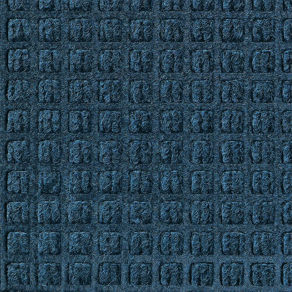 M+A Matting WaterHog Squares Fashion Mat, Universal Cleated, 4' x 6', Navy (2806146070)