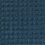 M+A Matting WaterHog Squares Fashion Mat, Universal Cleated, 3' x 10', Navy (28061310070)