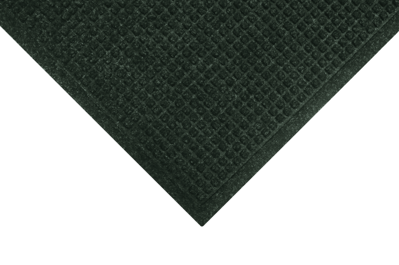 M+A Matting WaterHog Squares Fashion Mat, Universal Cleated, 3' x 5', Evergreen (2805935070)