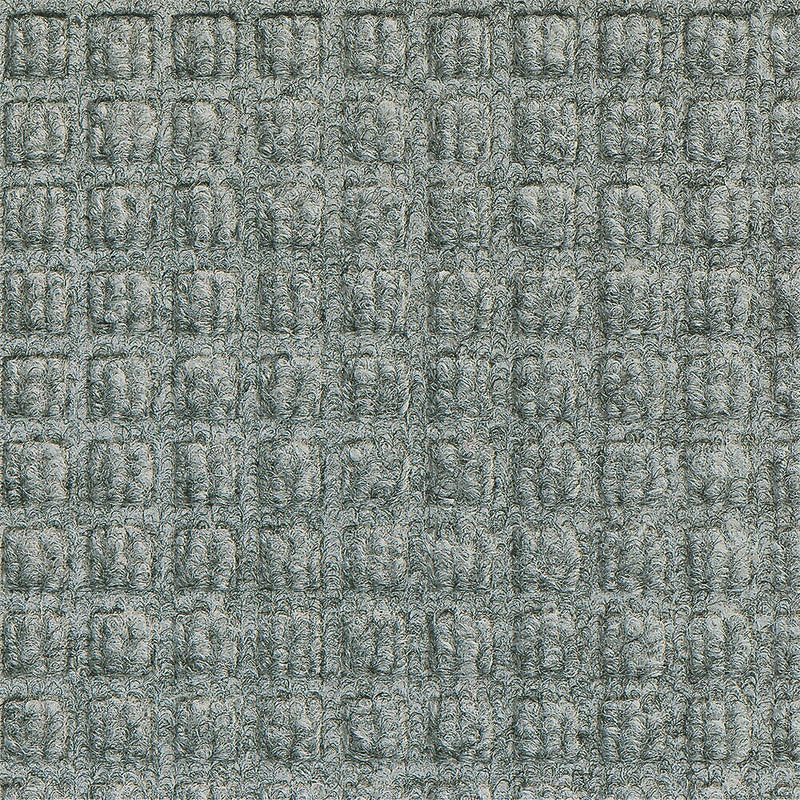 M + A Matting WaterHog Squares Fashion Mat, Universal Cleated, 4' x 10', Medium Grey (28057410070)