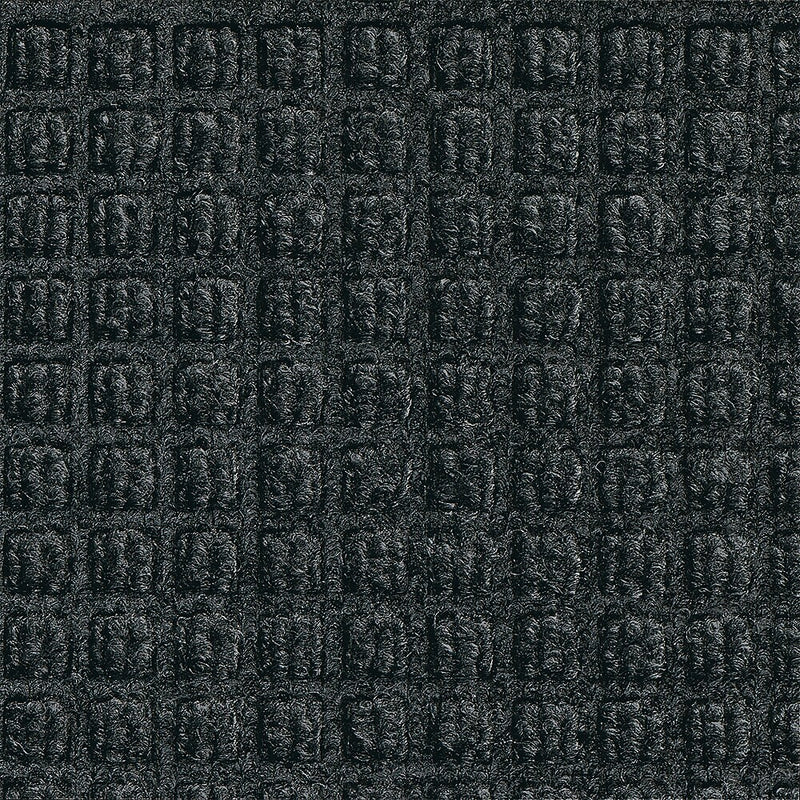 M+A Matting WaterHog Squares Fashion Mat, Universal Cleated, 4' x 6', Charcoal (2805446070)