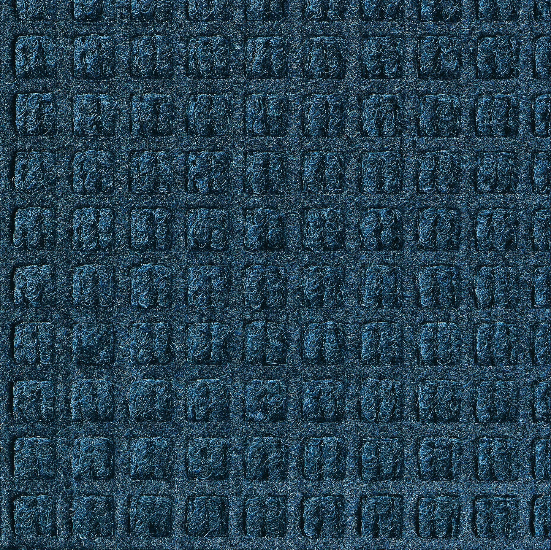 M+A Matting WaterHog Squares Classic Mat, Universal Cleated, 3' x 10', Navy (20061310070)