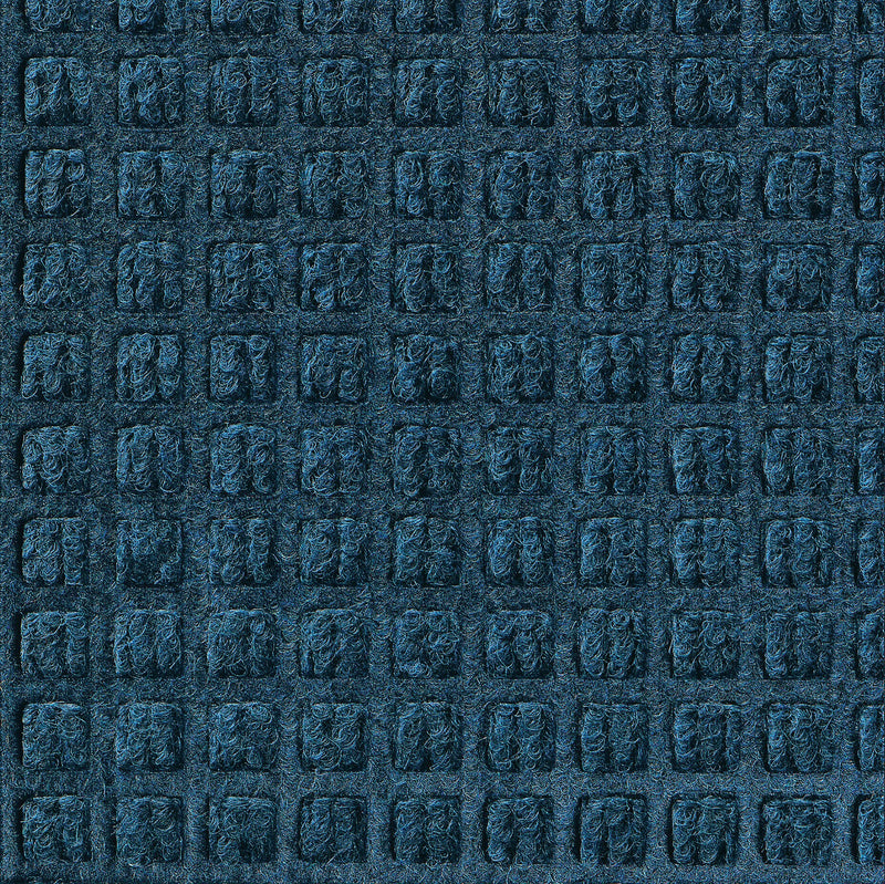 M+A Matting WaterHog Squares Classic Mat, Universal Cleated, 3' x 10', Navy (20061310070)