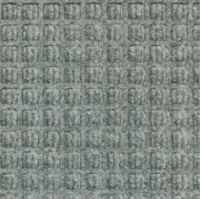 M + A Matting WaterHog Squares Classic Mat, Universal Cleated, 4' x 20', Medium Grey (20057420070)