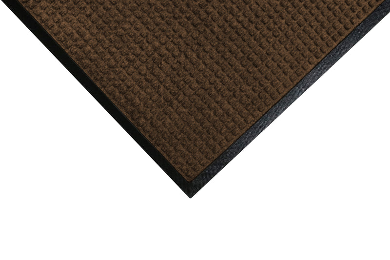M + A Matting WaterHog Squares Classic Mat, Universal Cleated, 3' x 20', Dark Brown (20052320070)