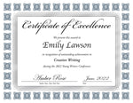 Great Papers Silver Scholar Certificates, 8.5" x 11", Silver and White 15/Count (2015074)