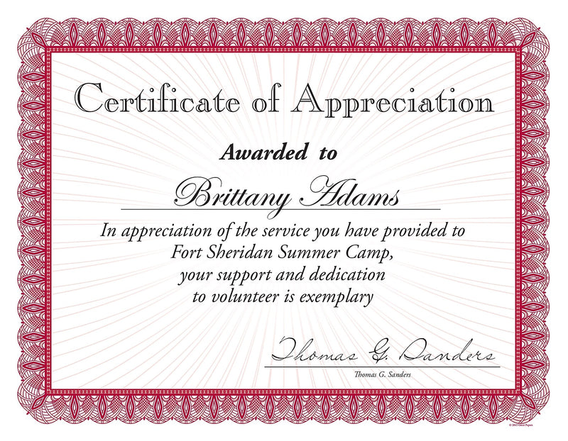 Great Papers Certificates, 8.5" x 11", Red/White, 100/Pack (961034S)