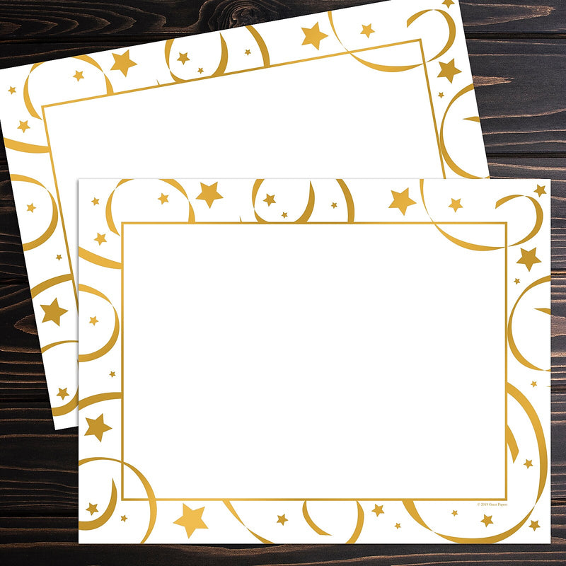Great Papers Golden Star Certificates, 8.5" x 11", White/Gold, 15/Pack (2019011)