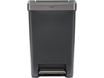 Rubbermaid Premier Series III Indoor Step-On Trash Can with Lid, 12.4 Gallon, Black (2120983)