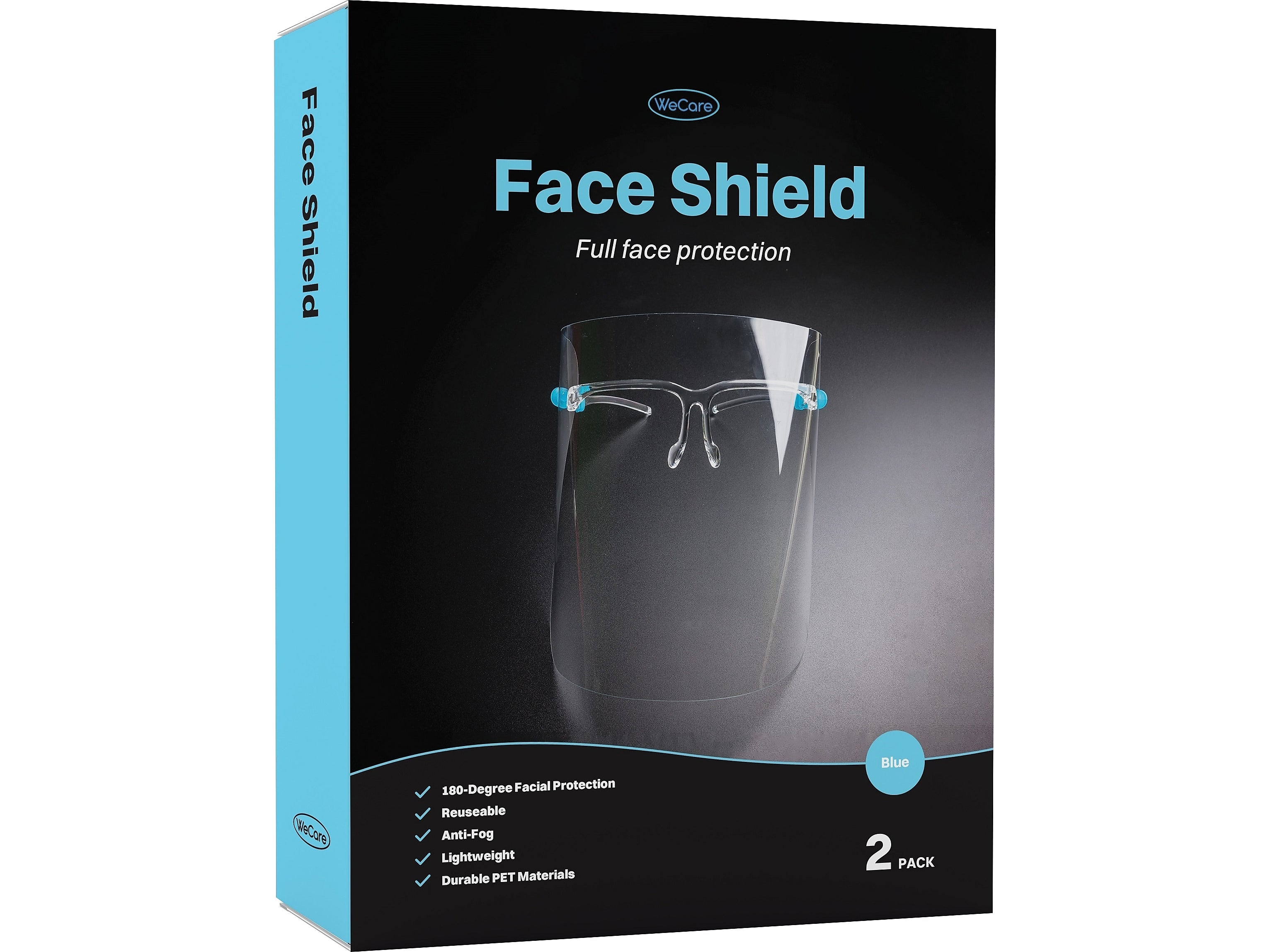 WeCare Reusable Fully Assembled Face Shield, Fog Resistant, Clear Visor (WMN100012)