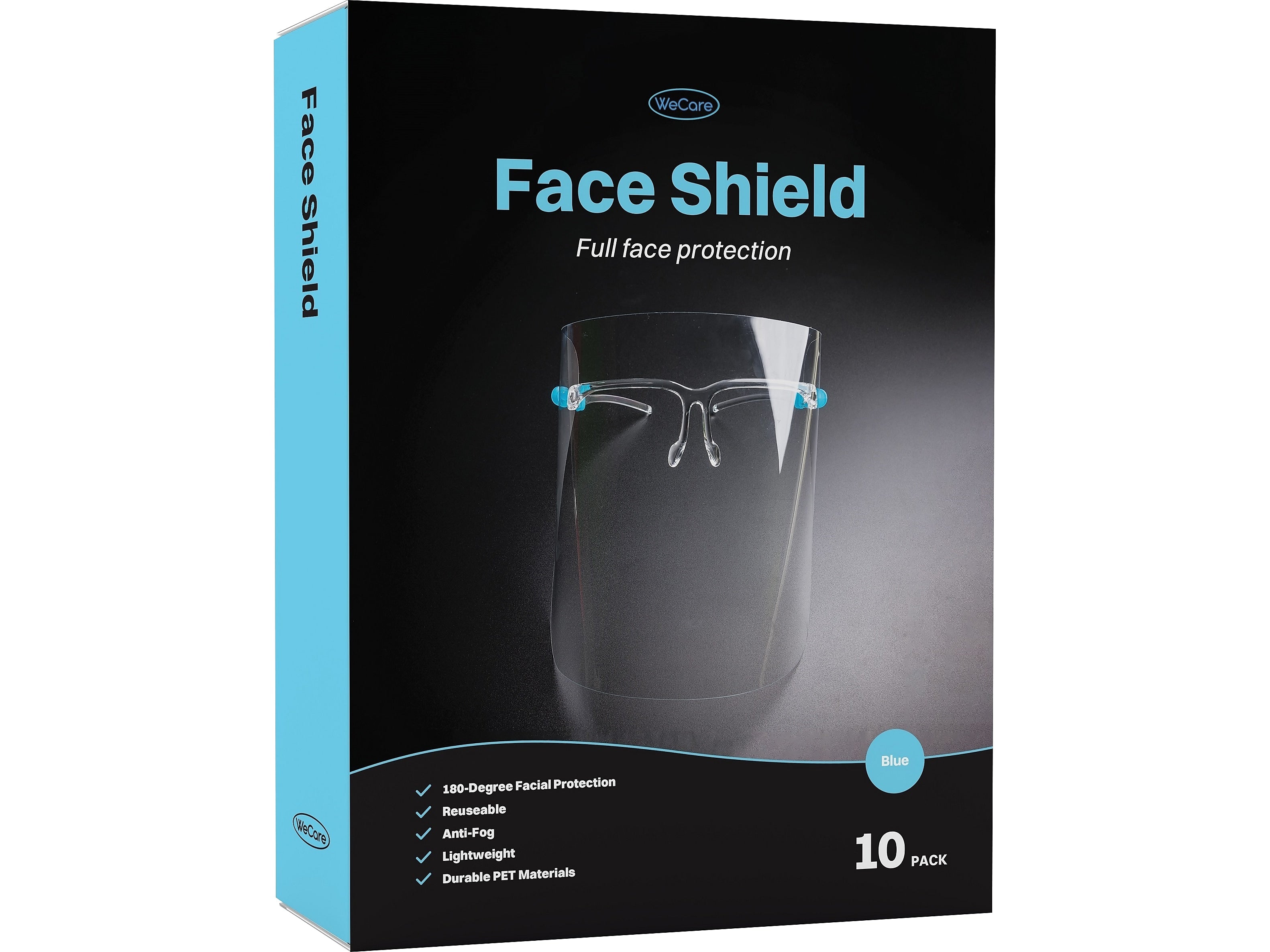 WeCare Reusable Fully Assembled Face Shield, Fog Resistant, Clear Visor (WMN100015)