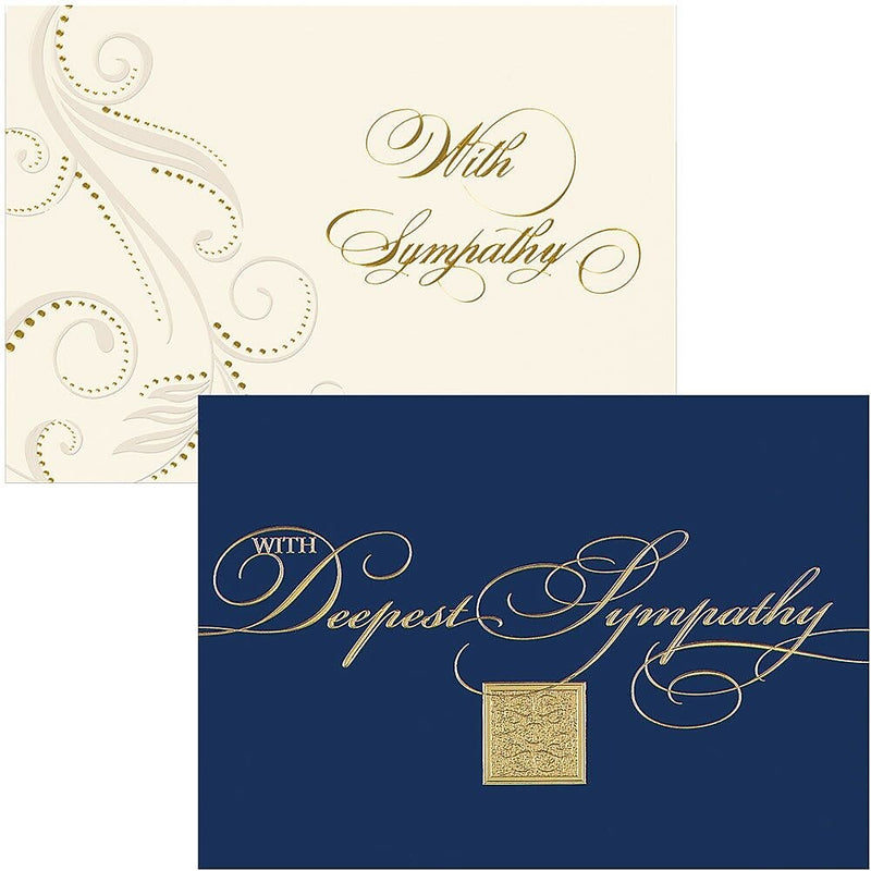 JAM Paper Sympathy Greeting Cards Set, Assorted Sympathy Cards, 25/Pack (526AOA002WB)