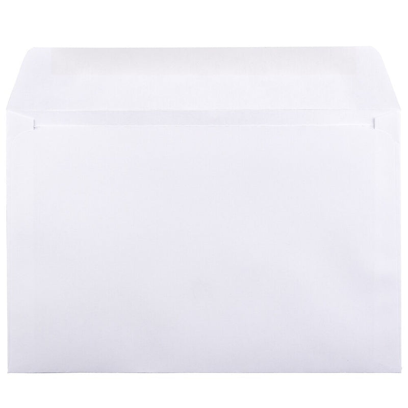 JAM Paper Booklet Envelope, 6" x 9", White, 25/Pack (4238)