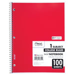 Mead 1-Subject Notebooks, 8" x 11", College Ruled, 100 Sheets (6622)