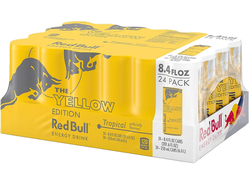 Red Bull The Yellow Edition Tropical Energy Drink, 8.4 Fl. Oz., 24 Cans/Carton (RB224483)