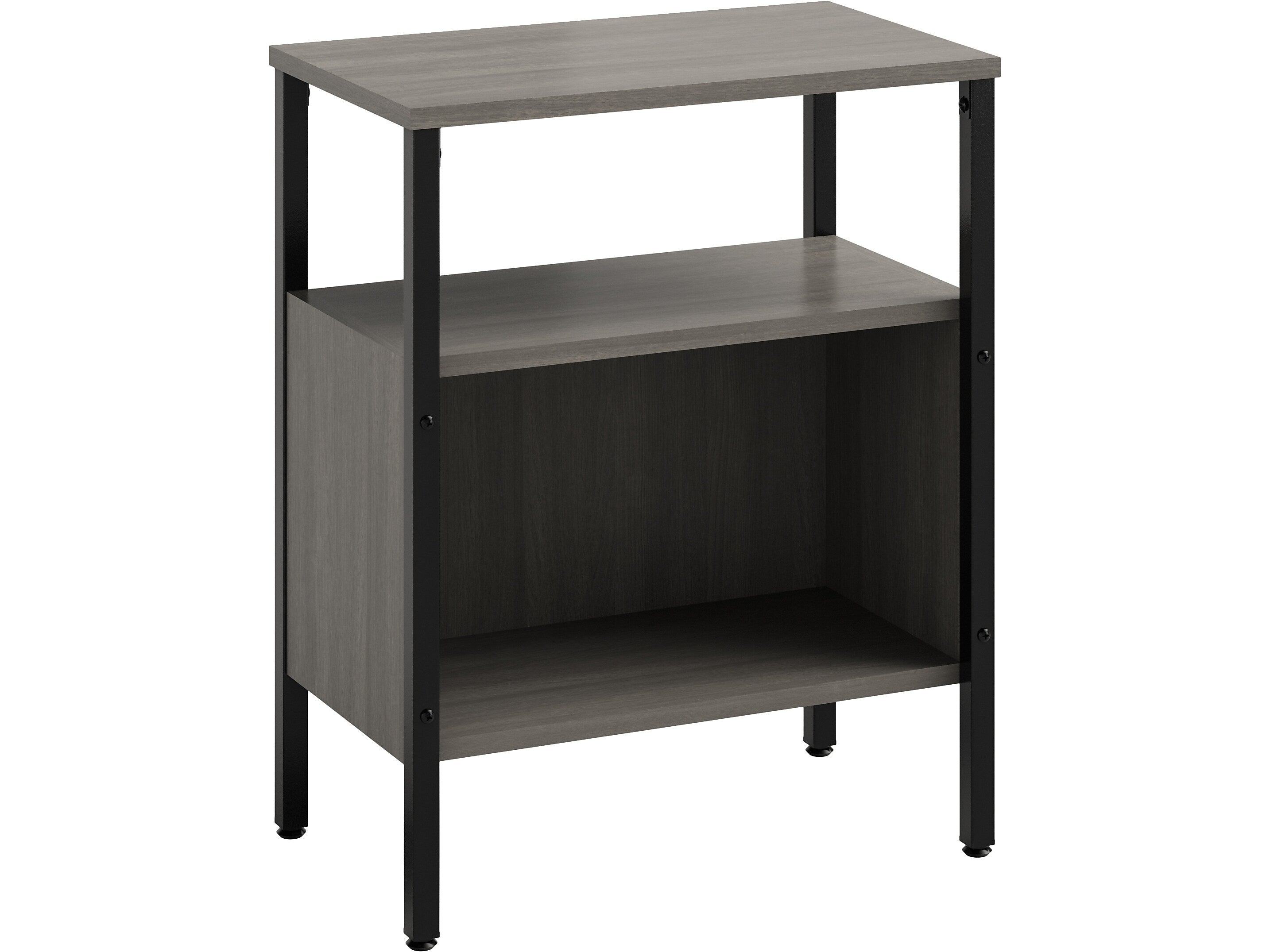 Safco Simple 2-Shelf Bookcase, 29.6"H x 23.5"W x 14"D, Sterling Ash (5507BLGR)