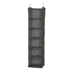 Household Essentials Gray Linen 6 Shelf Hanging Closet Organizer (66412)