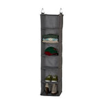 Household Essentials Gray Linen 6 Shelf Hanging Closet Organizer (66412)