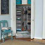 Household Essentials Gray Linen 6 Shelf Hanging Closet Organizer (66412)