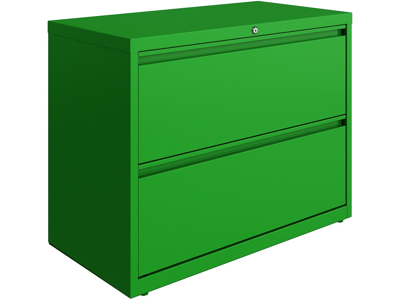 Hirsh HL10000 Series 2-Drawer Lateral File Cabinet, Locking, Letter/Legal, Screaming Green, 36" (24250)