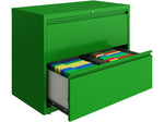 Hirsh HL10000 Series 2-Drawer Lateral File Cabinet, Locking, Letter/Legal, Screaming Green, 36" (24250)