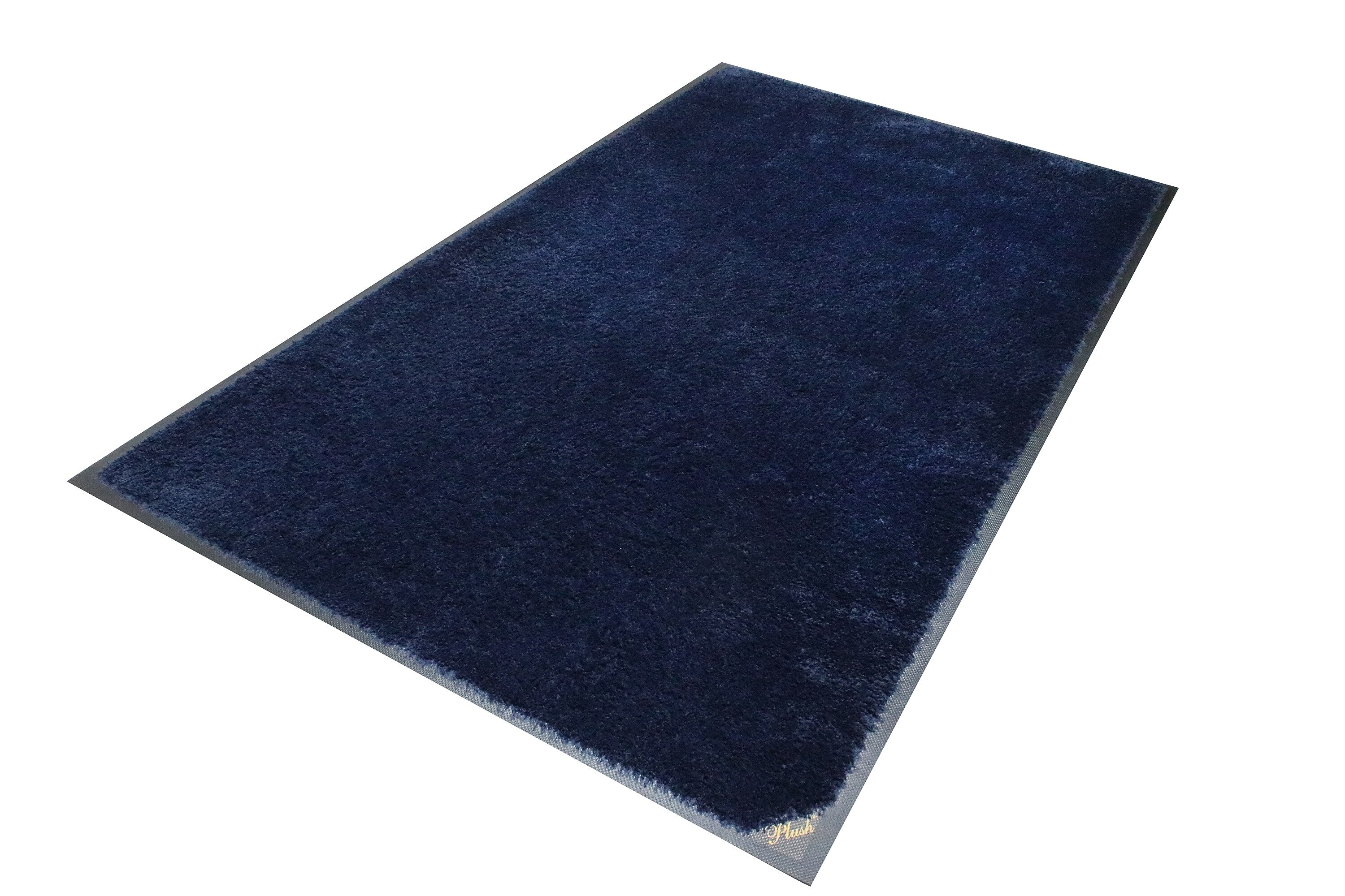 M + A Matting Classic Plush Commercial Wiper Entrance Floor Mat, 4.92' x 2.92', Deeper Navy (1805135590)