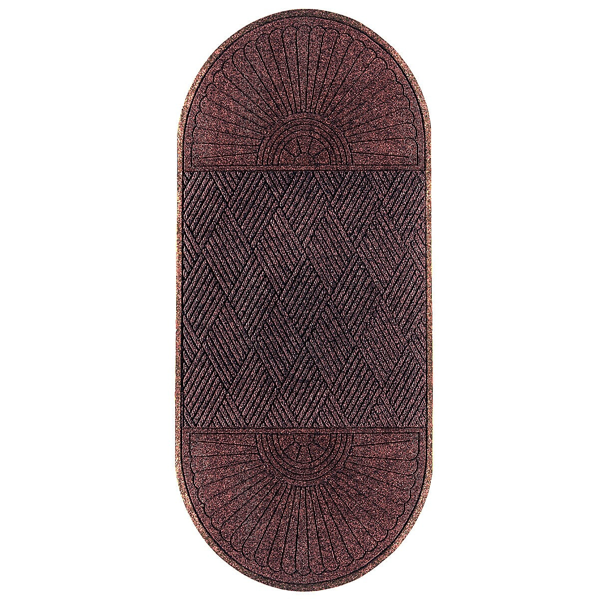 M+A Matting WaterHog Max Grand Diamond, Mat + Two Ends, Universal Cleated, 4' x 12.6', Maroon (2250000000000)