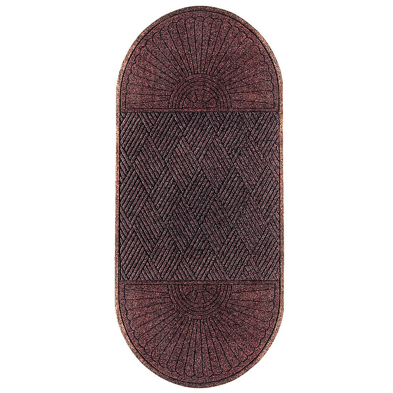 M+A Matting WaterHog Max Grand Diamond, Mat + Two Ends, Universal Cleated, 4' x 12.6', Maroon (2250000000000)