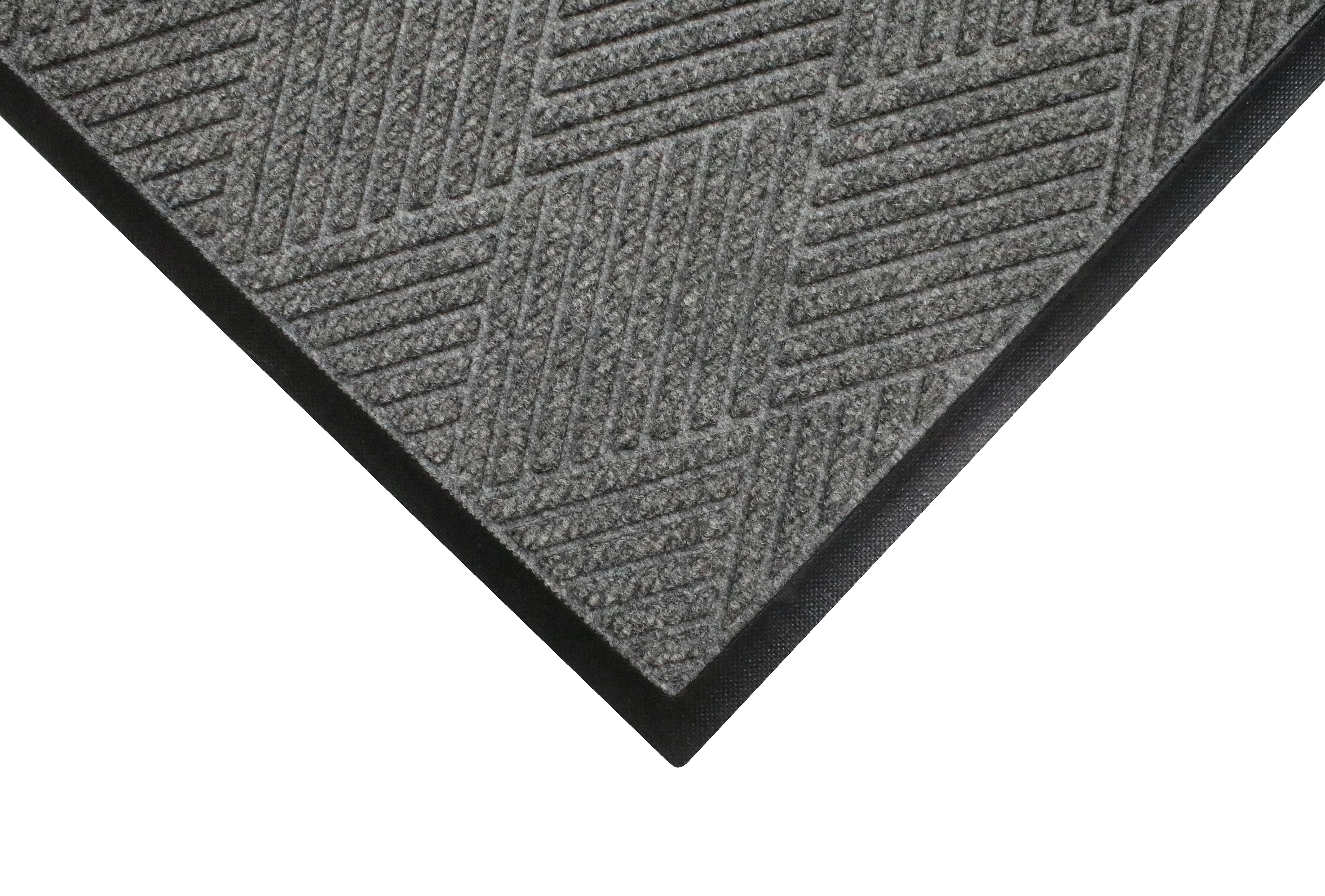 M+A Matting WaterHog Max Diamond Classic Mat, Universal Cleated, 3' x 5', Grey Ash (22957335070)