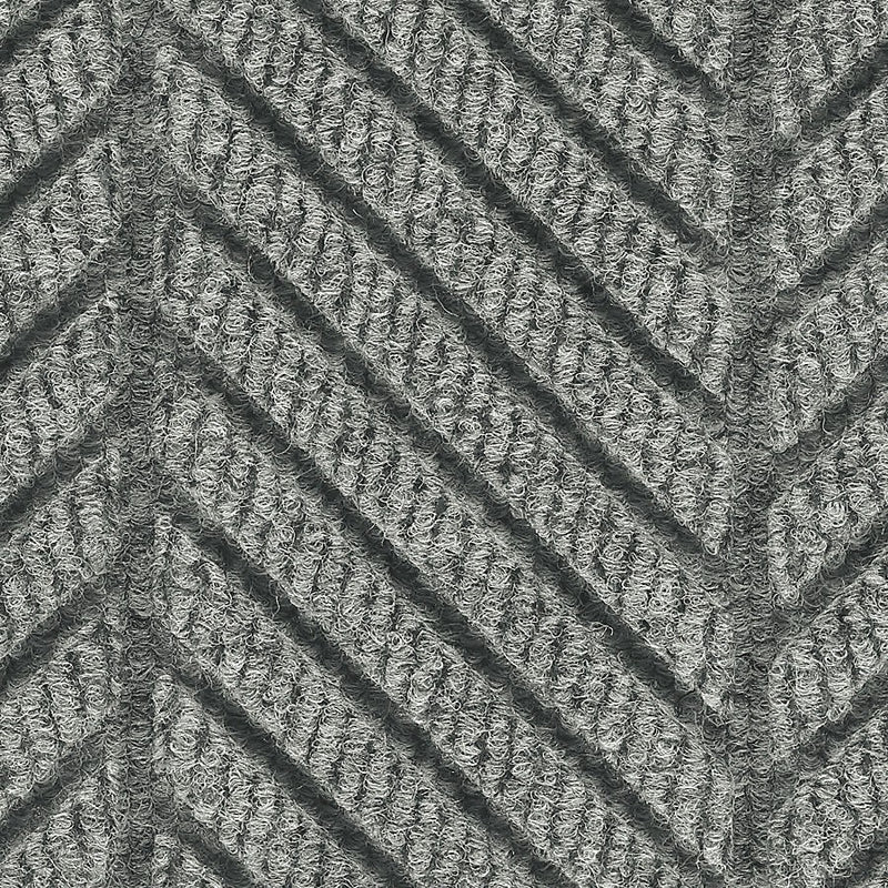 M+A Matting WaterHog Max Herringbone Classic Mat, Universal Cleated, 4' x 10', Grey Ash (224073410070)