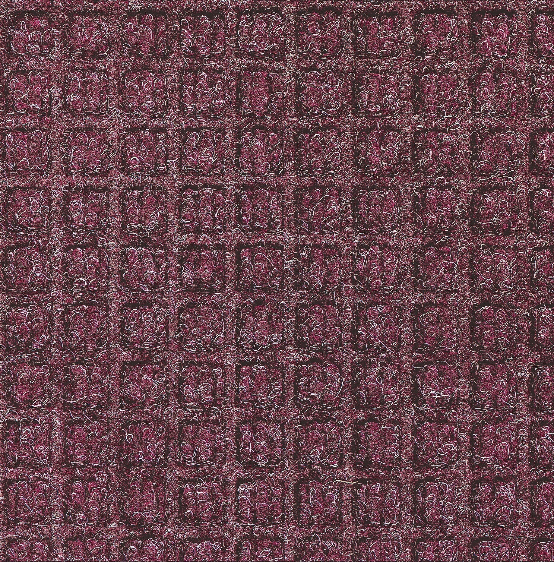 M+A Matting WaterHog Squares Classic Mat, Universal Cleated, 3' x 5', Bordeaux (2006035070)
