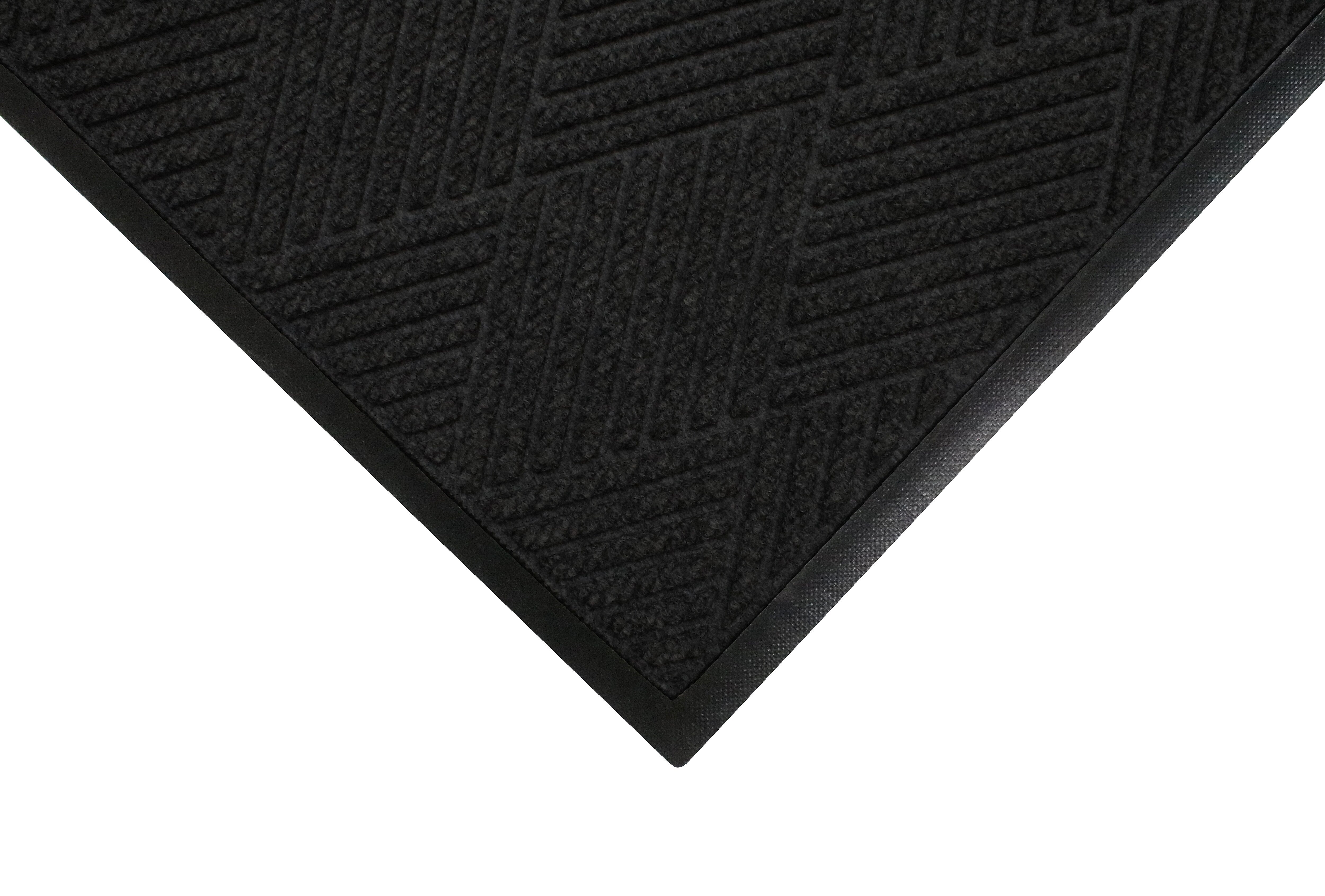 M+A Matting WaterHog Max Diamond Classic Mat, Universal Cleated, 4' x 16', Black Smoke (229570000000)