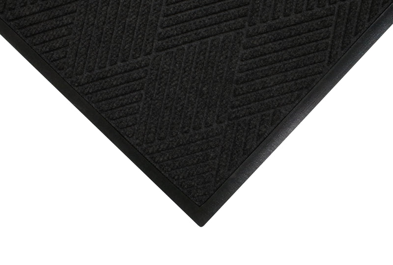 M+A Matting WaterHog Max Diamond Classic Mat, Universal Cleated, 4' x 16', Black Smoke (229570000000)
