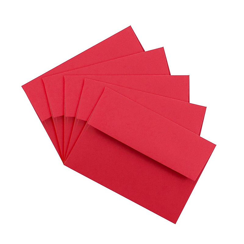 JAM Paper 4Bar A1 Colored Invitation Envelopes, 3.625 x 5.125, Red Recycled, 25/Pack (900927182)