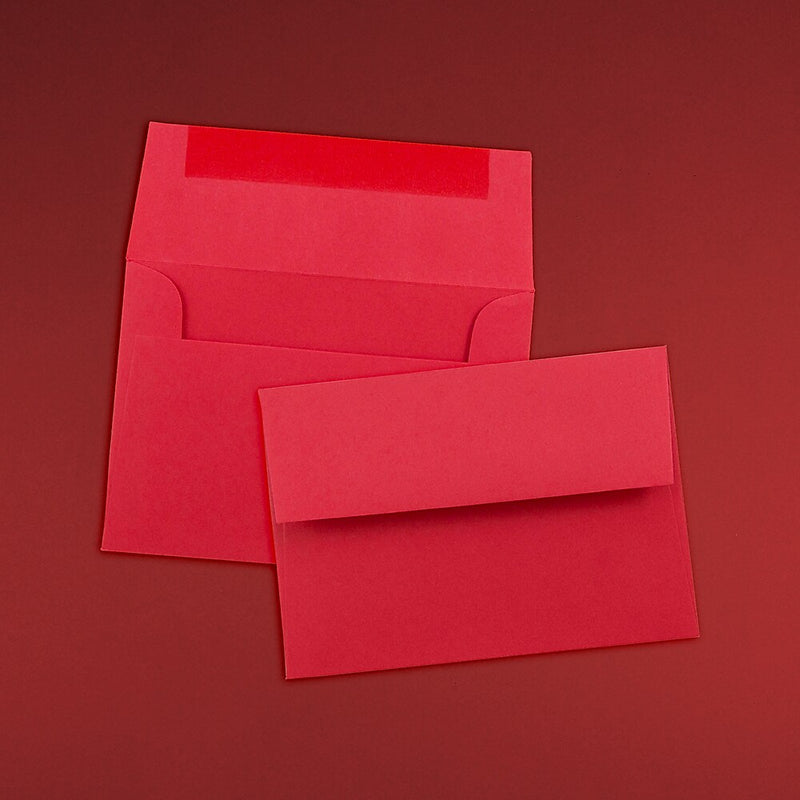 JAM Paper 4Bar A1 Colored Invitation Envelopes, 3.625 x 5.125, Red Recycled, 25/Pack (900927182)