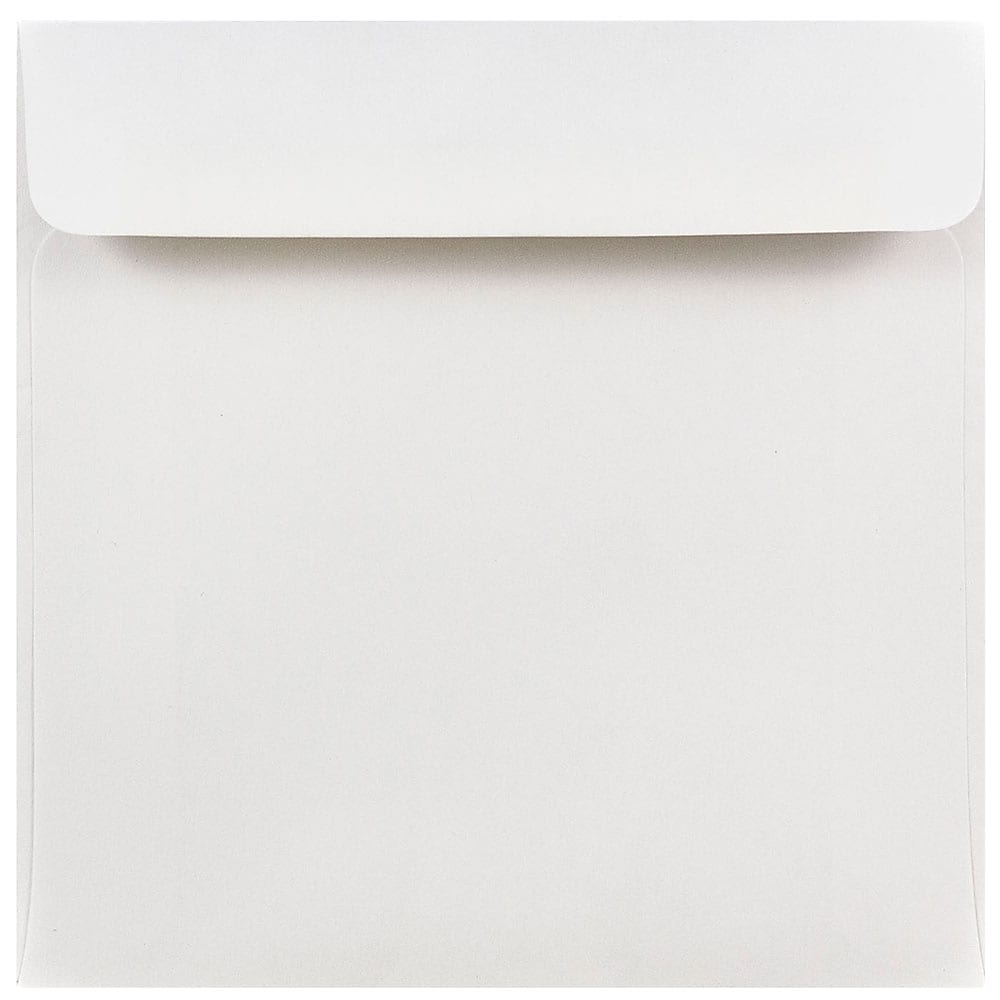 JAM Paper 6 x 6 Square Invitation Envelopes, White, 25/Pack (28416)
