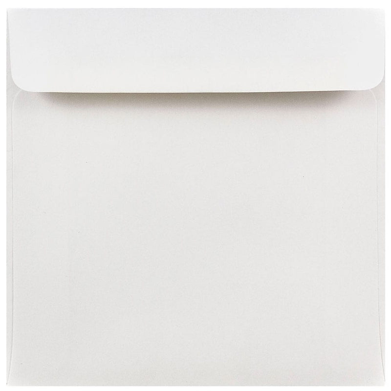 JAM Paper 6 x 6 Square Invitation Envelopes, White, 25/Pack (28416)