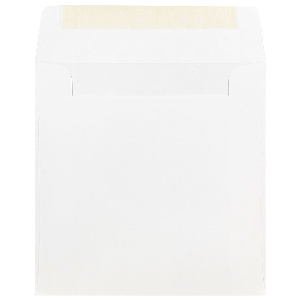 JAM Paper 6 x 6 Square Invitation Envelopes, White, 100/Pack (28416B)