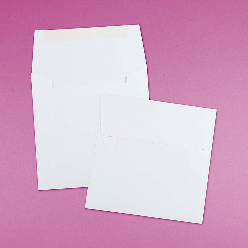 JAM Paper 5.5 x 5.5 Square Invitation Envelopes, White, Bulk 1000/Carton (28415C)