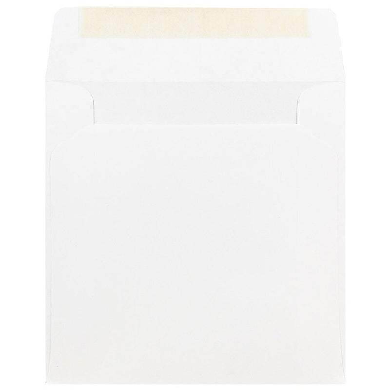JAM Paper 6 x 6 Square Invitation Envelopes, White, Bulk 1000/Carton (28416C)